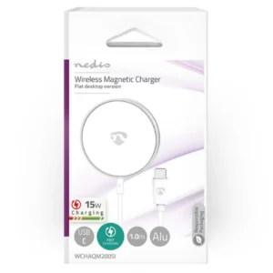 Carregador Sem Fio Magnético 15w USB-C Nedis. SVX