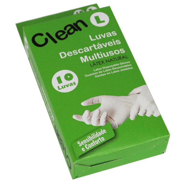 Luvas Multiuso de Látex Branco (T- L) 10 Pares. FLA