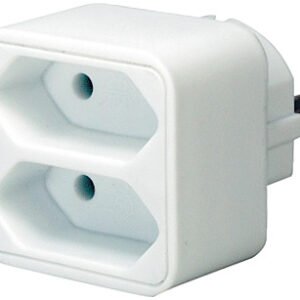 Plugue Adaptador Com 2 Tomadas Branco - Brennenstuhl. SVX