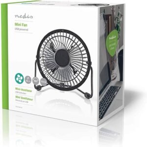 Ventoinha Mesa 10cm 3W USB Preto Nedis. SVX            