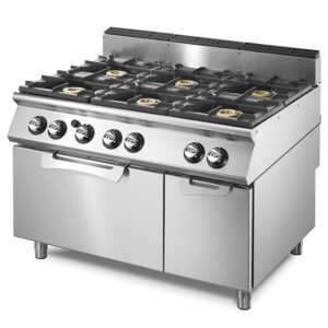 Fogão Gás Virtus 6 Queimadores E Forno Gn 2/1 Vs70120cfg