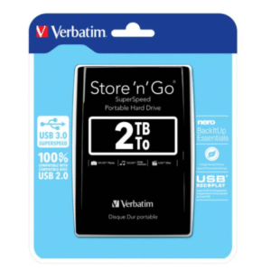Disco Externo Verbatim Store n Go 3.0 2.5 - 2TB - Preto Verbatim. SVX