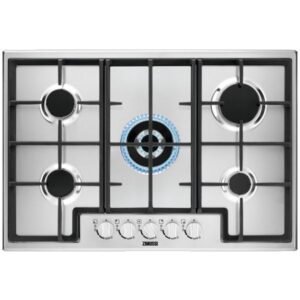 Placa a Gás de Encastre 5 Bocas Inox Zgh76524xs 75cm Zanussi  .Elx