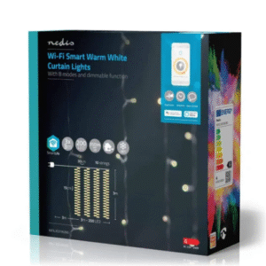 Cortina de Luz Nedis Wi-Fi Branco Quente e Frio 200 Leds 3m. SVX