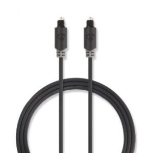 Cabo de Áudio Óptico Toslink Macho 1m Preto Nedis.Svx