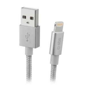 Cabo de Dados e Carregamento USB - Lightning, 1m, Cinzento.Svx