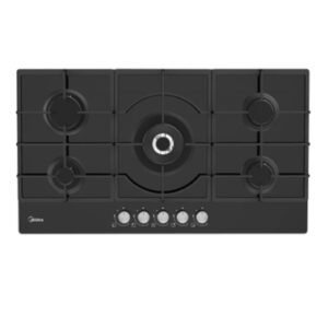 Placa de Encastre a Gás 5 Bocas 90x50x5cm Midea.Hpr
