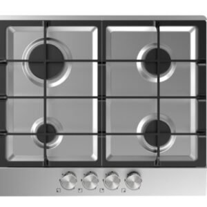 Placa de Encastre a Gás 4 Bocas Inox Midea.Hpr