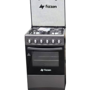 Fogão Cinza a Gás 4 Bocas Fizzen (Acende em cima e em Baixo)