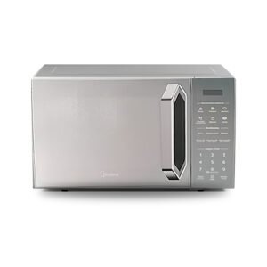 Microondas Digital Cinza 30L Midea - vista em fundo branco