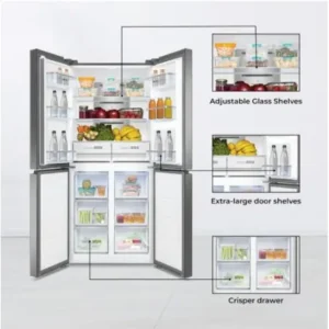 Frigorífico Cinzento Side By Side 4 Portas 431L.Spj