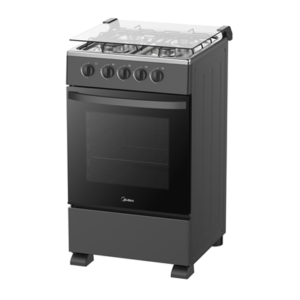 Fogão a Gás 4 Bocas 50X50 Preto Midea.Hpr