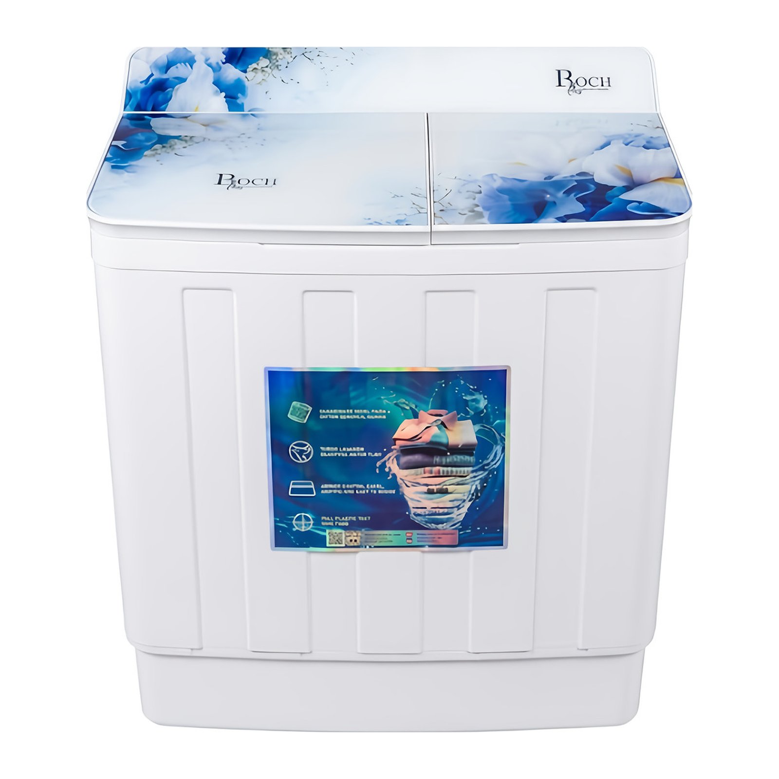 Máquina Manual de Lavar Roupa 2 Bocas 14Kg Vidrado Roch