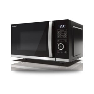 Microondas Preto Digital 25L Sharp - vista em fundo branco