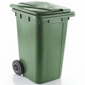 Balde Industrial Verde de Lixo Com Pedal e Tampa 80L.Flora
