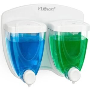 Dispensador de Sabão em Líquidos Duplo 350 + 350 ml.Flora