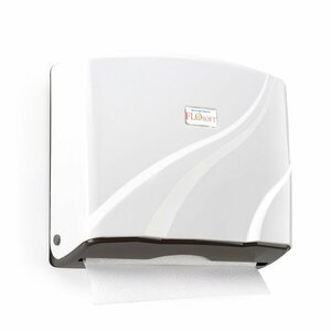 Dispensador de Porta Papel (Dobra em Z  300  Papel ) Cor Branco.Flora