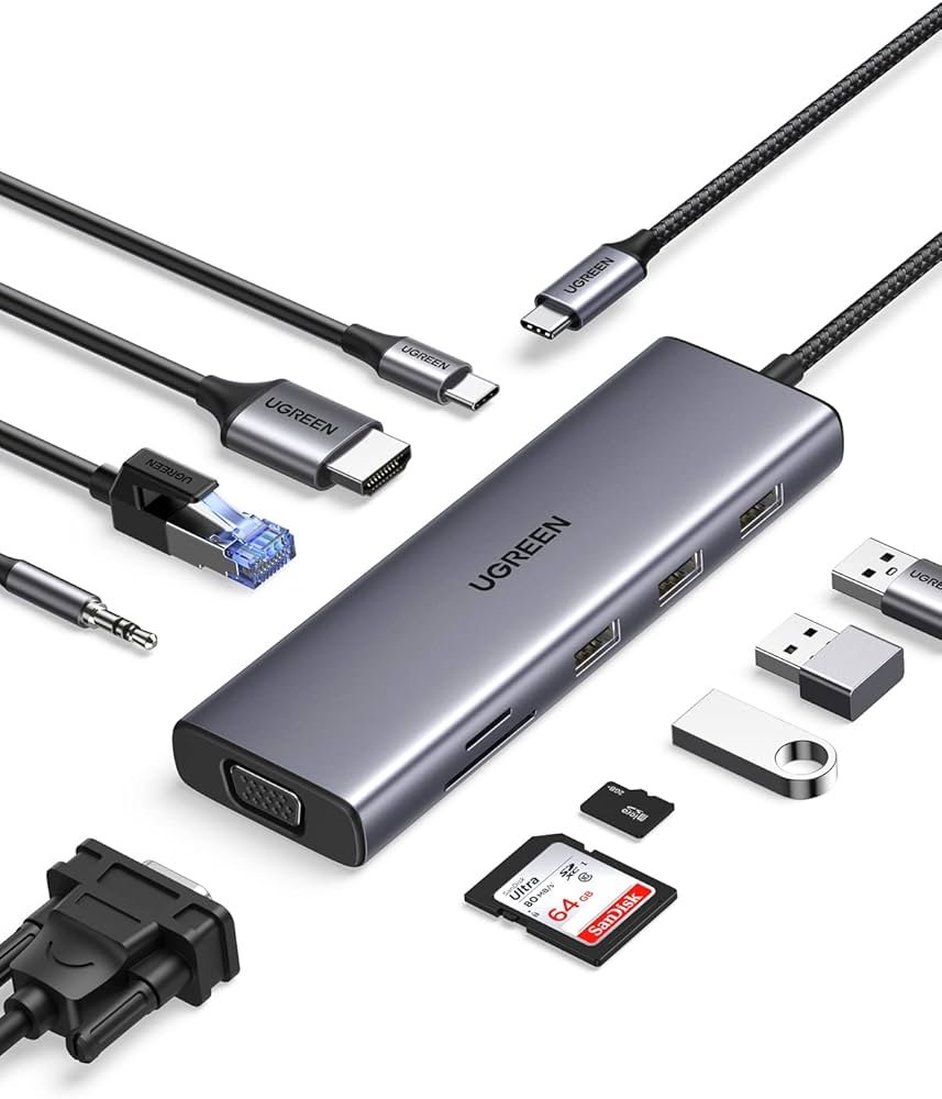Adaptador USB-C to HDMI (4K@30Hz) +VGA Ugreen.Sdk