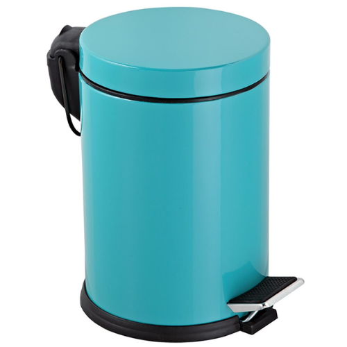 Balde de Lixo Galvanizado com Pedal 5L.Flora