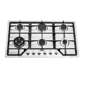 Placa a Gás 6 Bocas Clea Inox.Hpr