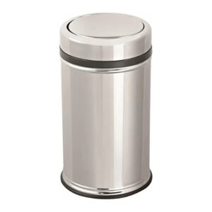 Balde de Lixo com Tampa Rotativo em inox Flora