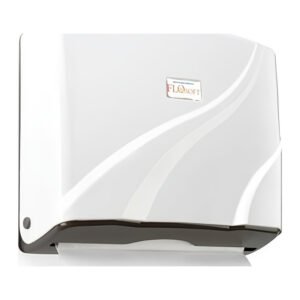 Dispensador de Porta Papel (Dobra em Z 300 Papel ) Cor.Flora Branco