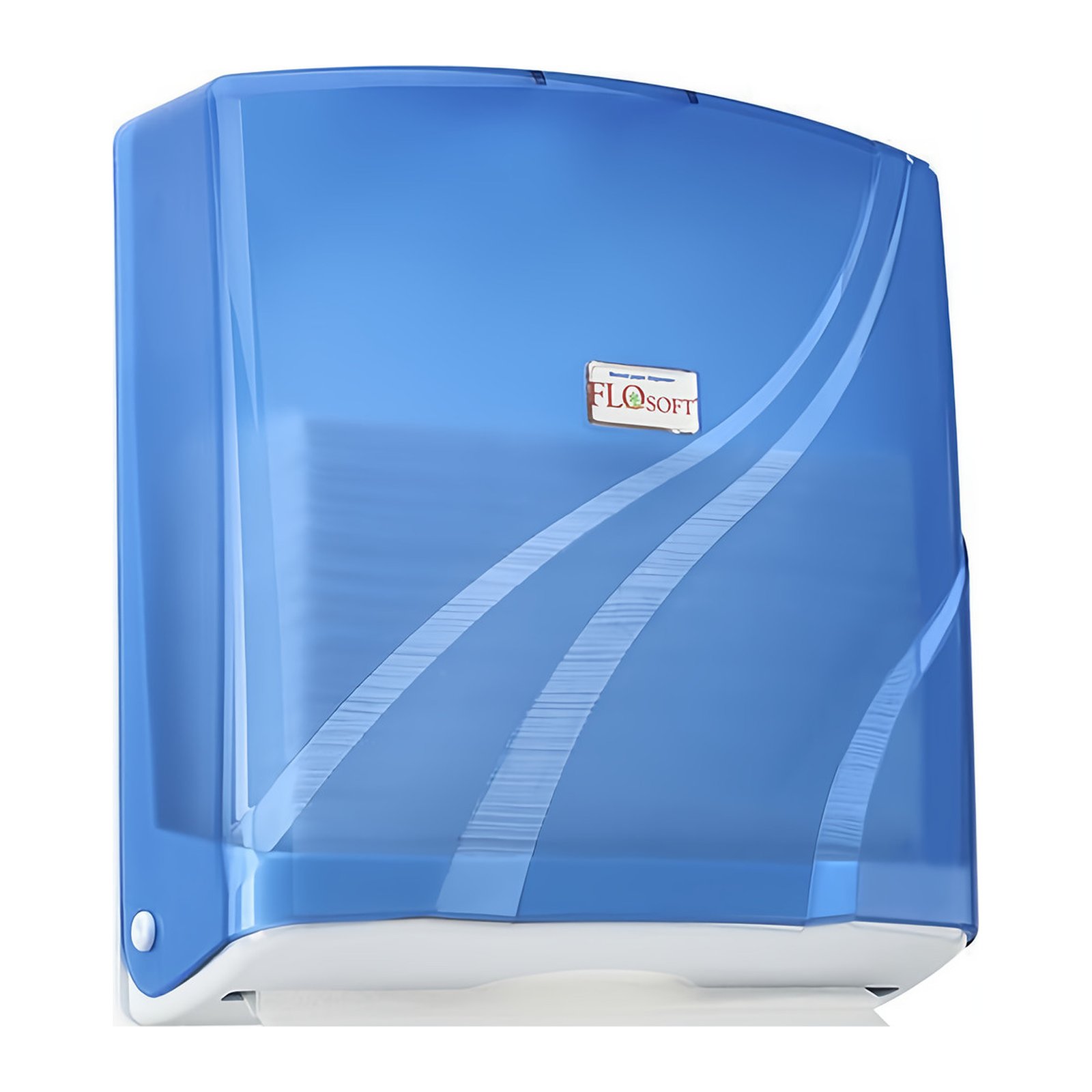 Dispensador de Porta Papel (Dobra em Z 300 Papel ) Cor.Flora Azul
