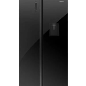 Frigorífico Side By Side Preto em Vidro 529L 2 Portas Hisense.Hss