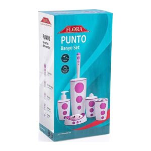 Jogo de Casa de Banho Punto  (Conj. 5 Pçs).Flora