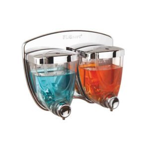 Dispensador de Sabão em Líquidos Duplo 350 + 350 ml.Flora