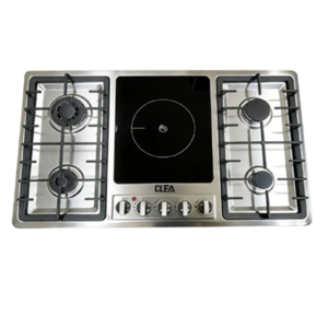 Placa 4 bocas a gás +1 Placa Eléctrica Clea Inox.Hpr