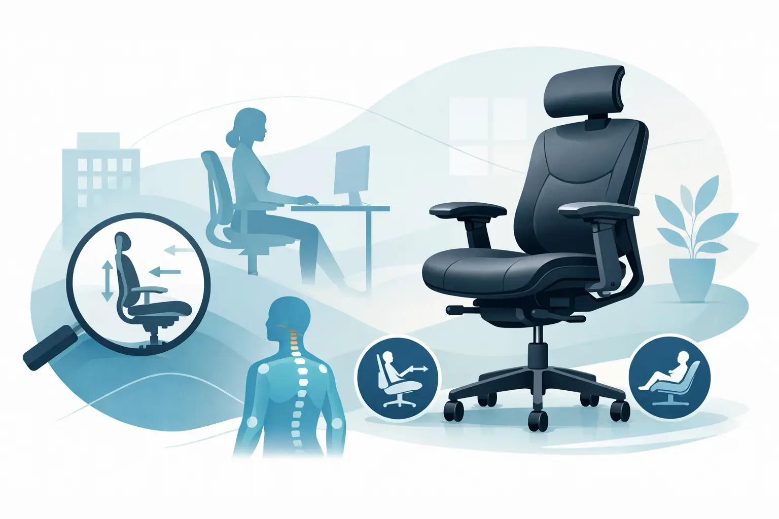 Cadeira de escritório ergonómica: como escolher