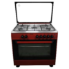 Fogão Cinza Inox a Gás 4 Bocas 1 Wok Tensai Luanda