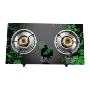 ⁠Fogão de Mesa Vidro 2 Bocas Com Isqueiro Roch