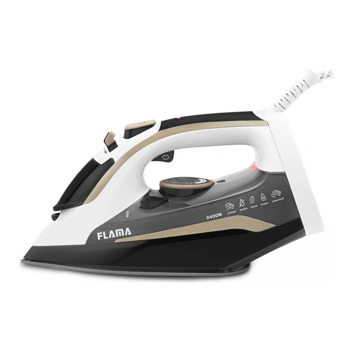 Ferro de  Engomar Roupa a Vapor 2400w Flama