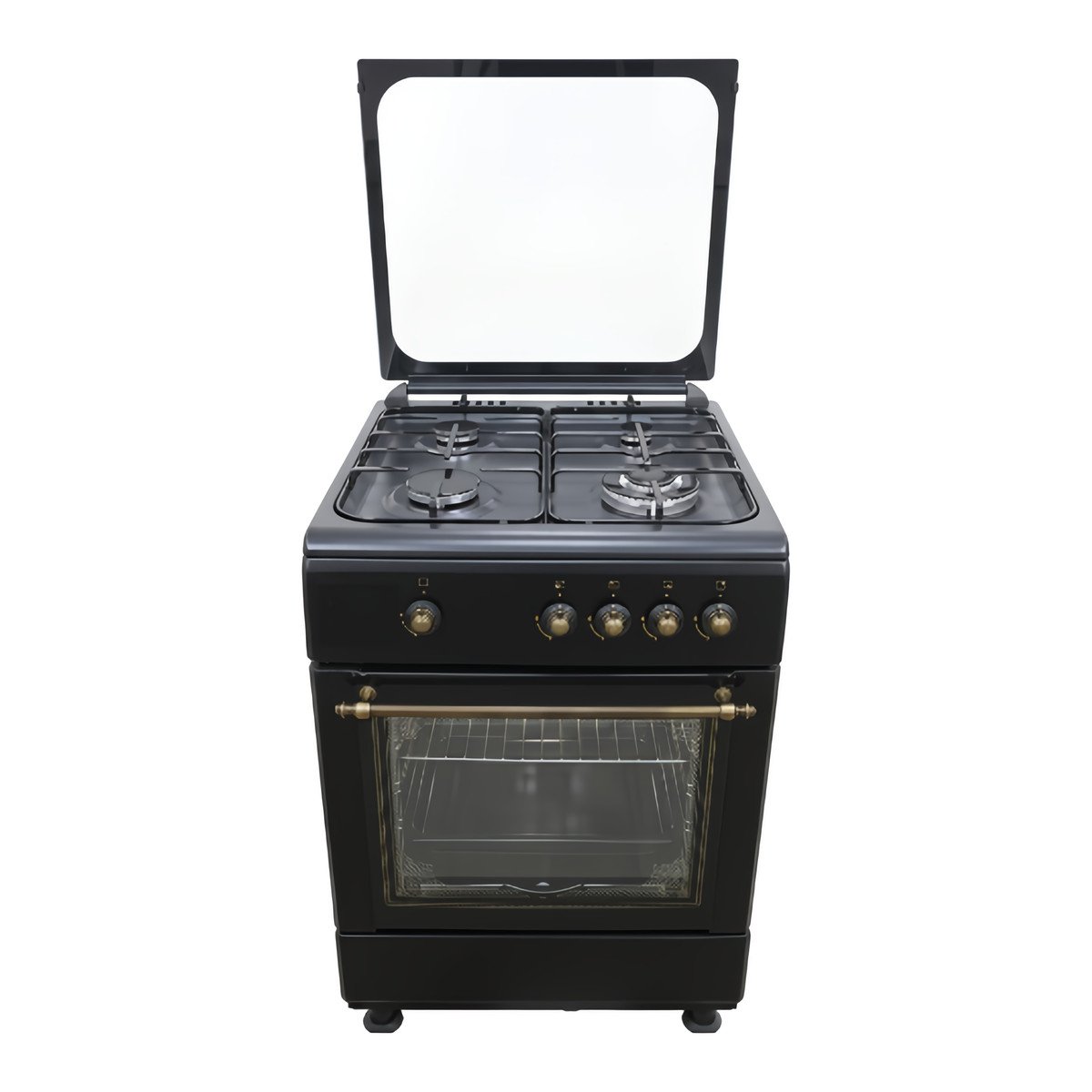 Fogão Preto 3 Bocas a Gás (1 Wok) Tensai