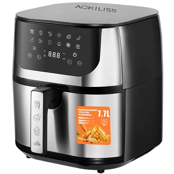 Fritadeira Electrica Air Fryer 7.7L Ackiliss