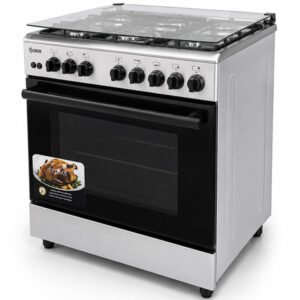 Fogão a Gás e Forno 5 Bocas 2 Fornos 125l Com Isqueiro Cinza
