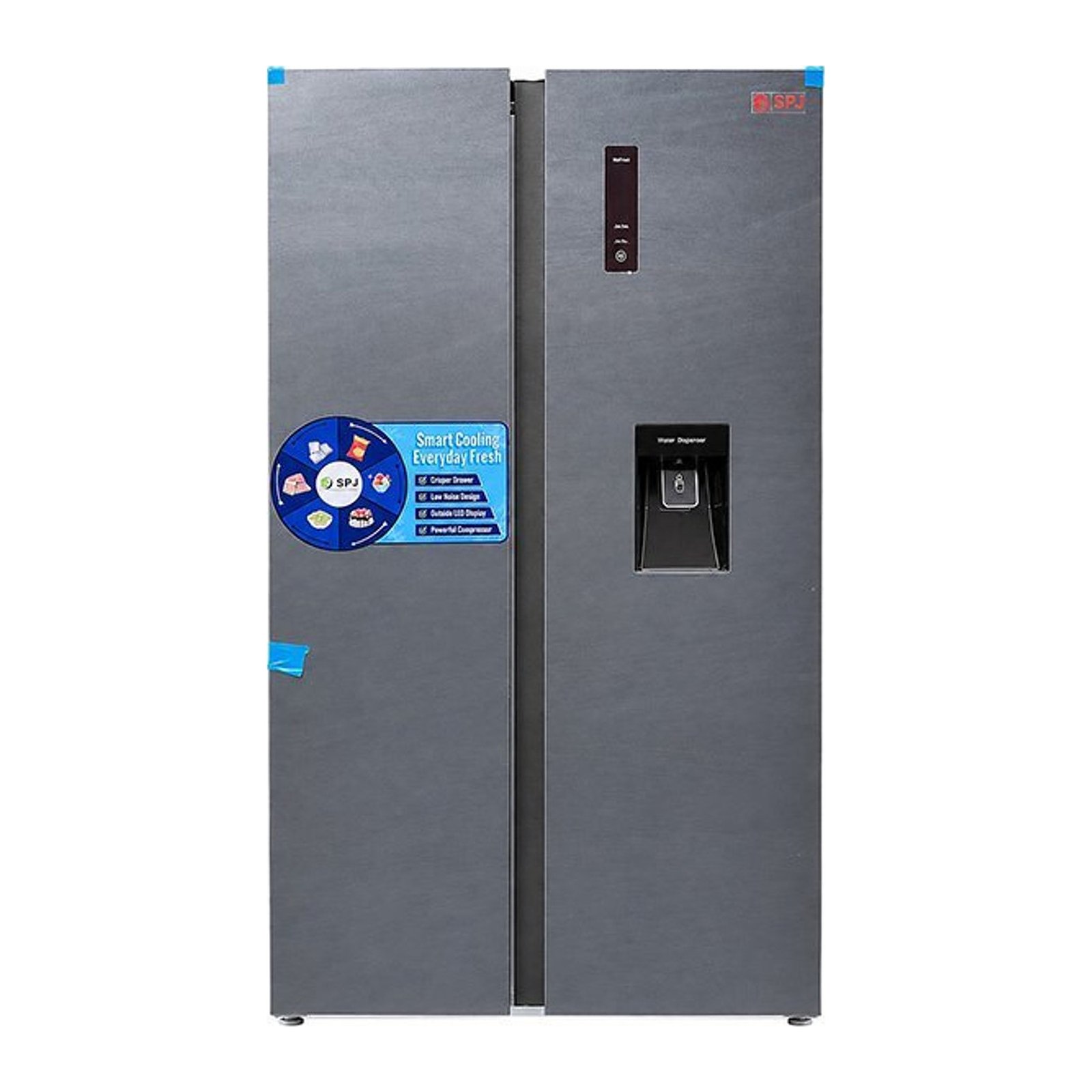 Frigorífico Side by Side 2 Portas 729L Cinzento Escuro SPJ
