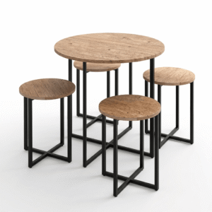 Conjunto de mesa com quatro bancos Vivaca Pinho