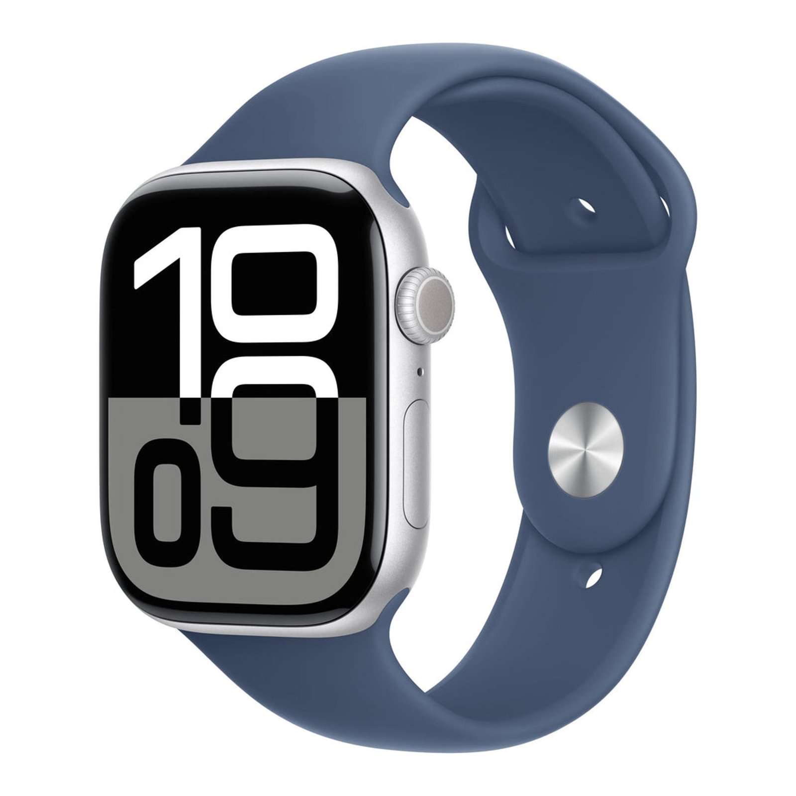 Apple Watch Series 10 GPS 46MM Silver AL Denim Sport S/M