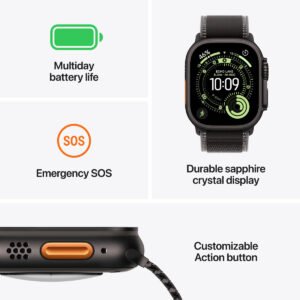 Apple Watch Ultra 3 GPS + Cellular 49MM Black Titanium – imagem 3