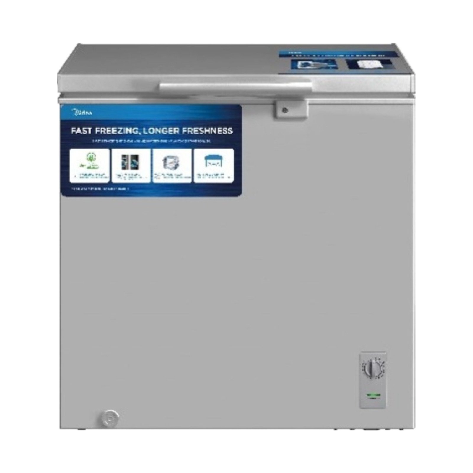 Arca Congeladora 198L Cinzenta Midea