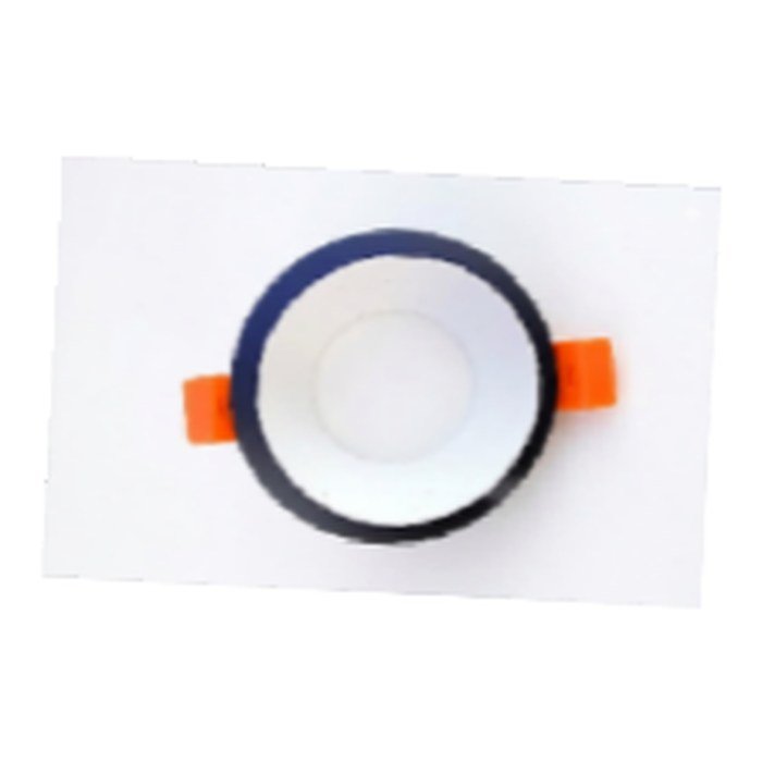 Armação Redondo Corpo Preto Anel Dourado com Suporte 1*GU10 UH03-04122