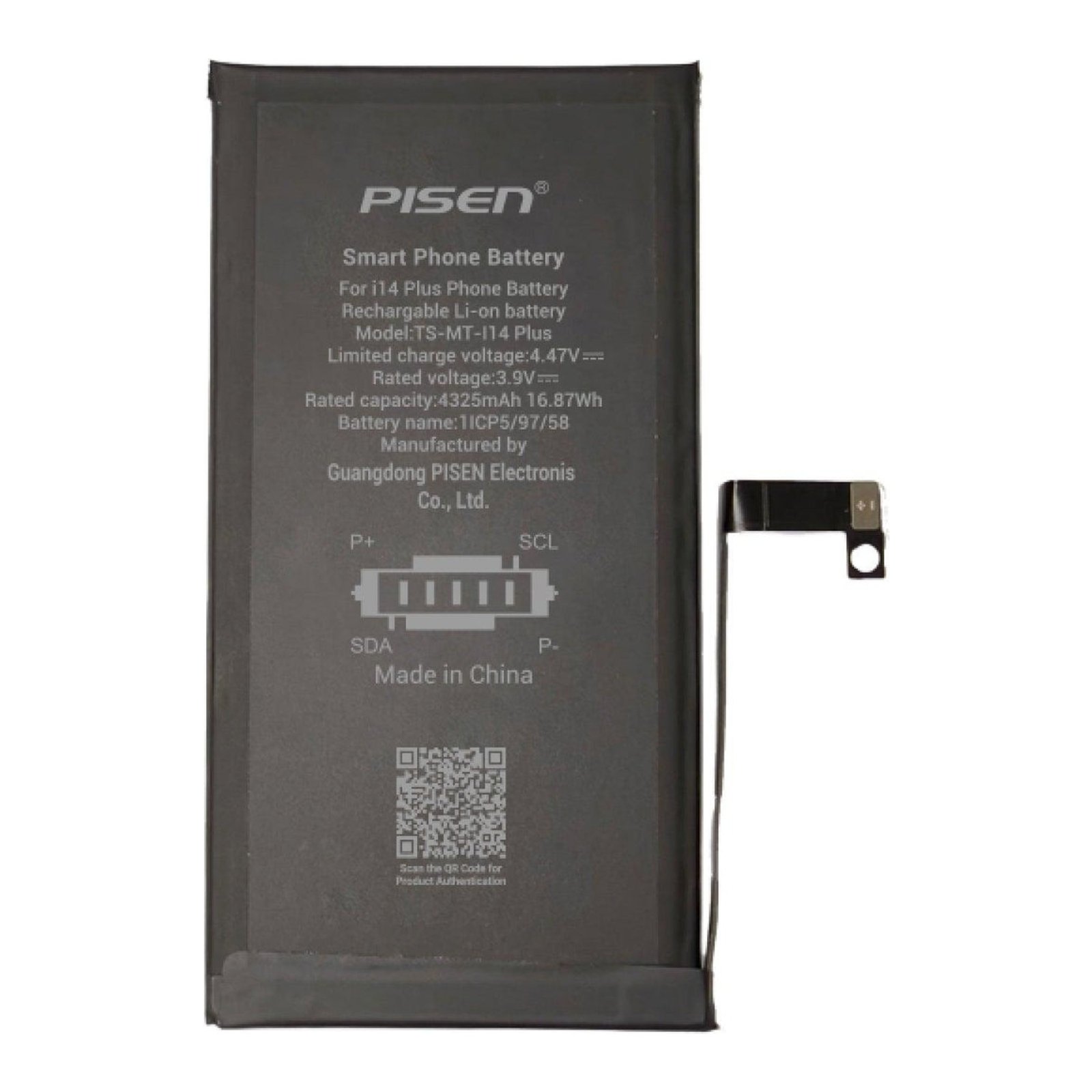 Bateria Integrada Pisen p/ iPhone 14 Plus