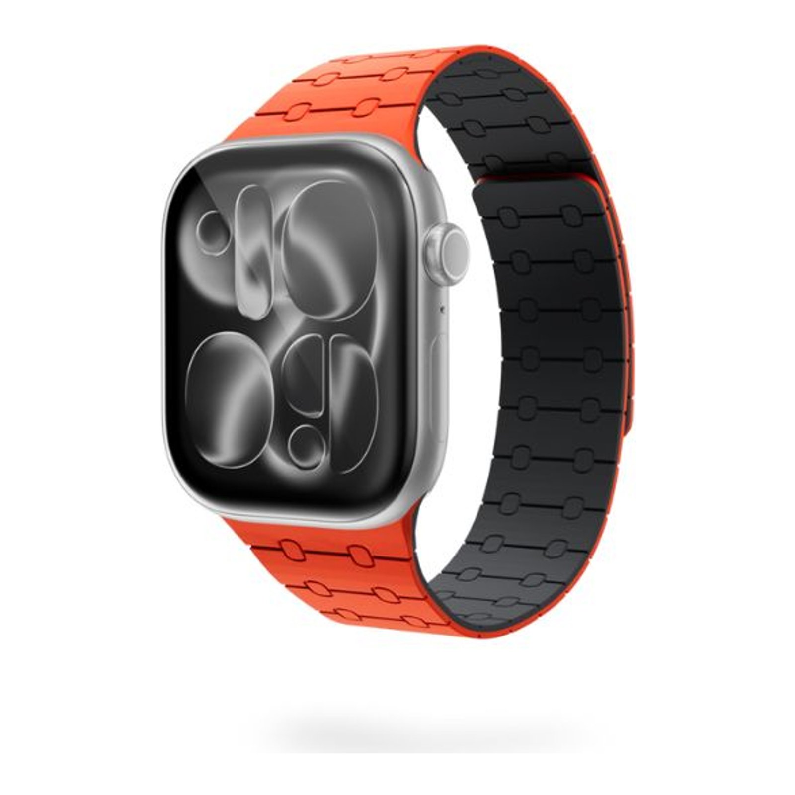 Bracelete (Mag) Silicone P/Apple Watch (42-49MM)-LARANJA (Ep Epico