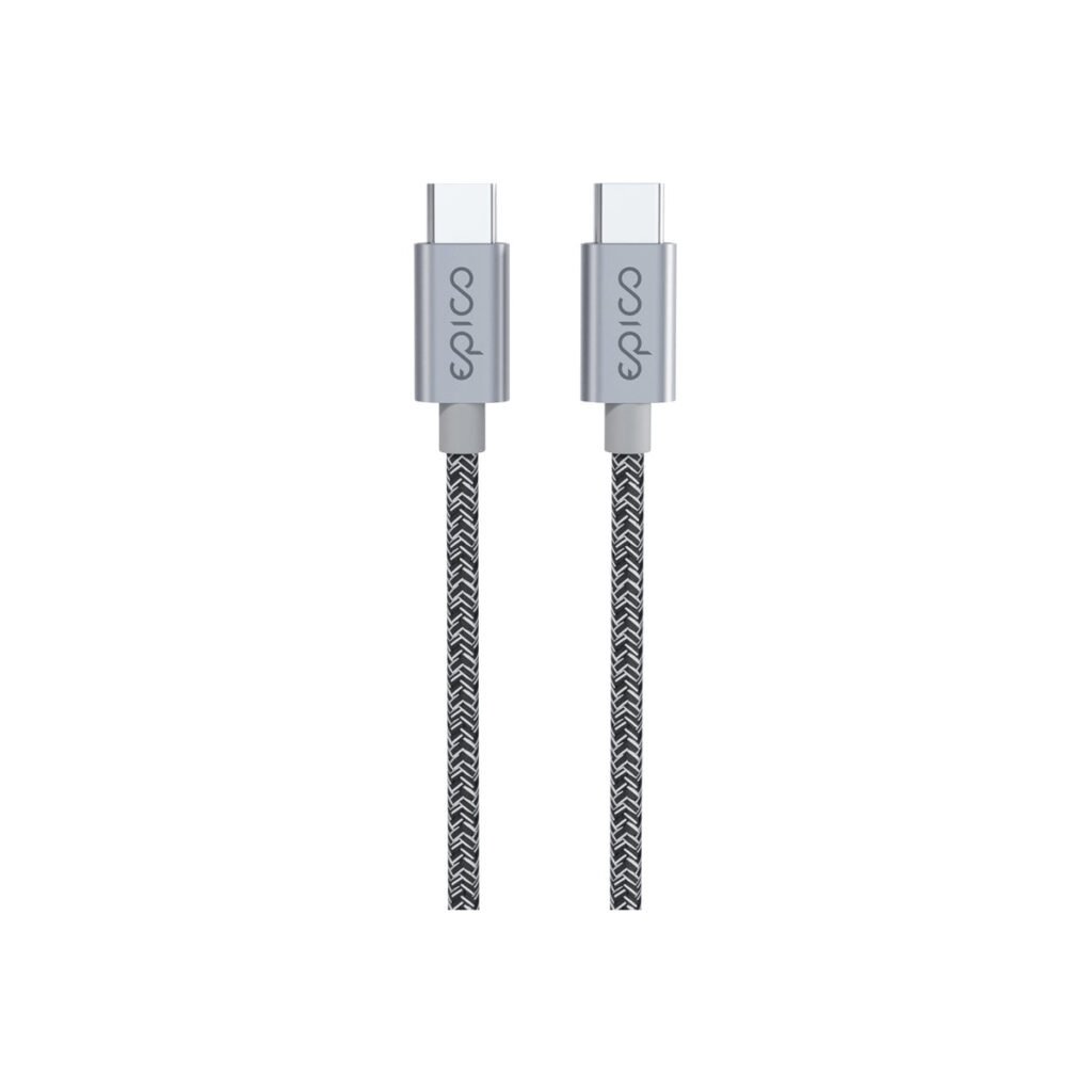 Cabo 1 2m braided – Cabo 1,2M Braided Cable USB-C p/ USB-C – Space Grey Ep Epico – foto 3