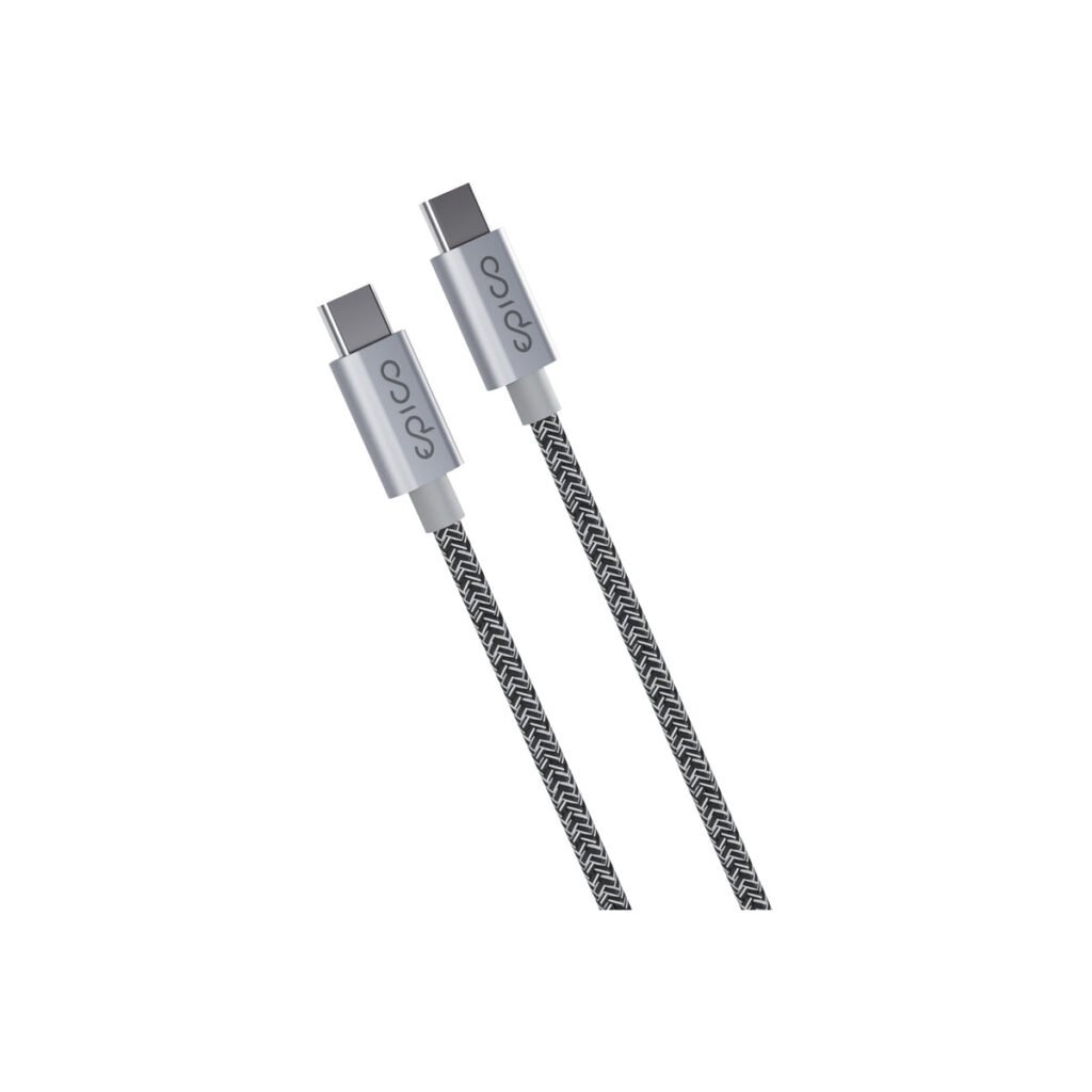 Cabo 1 2m braided – Cabo 1,2M Braided Cable USB-C p/ USB-C – Space Grey Ep Epico – foto 1