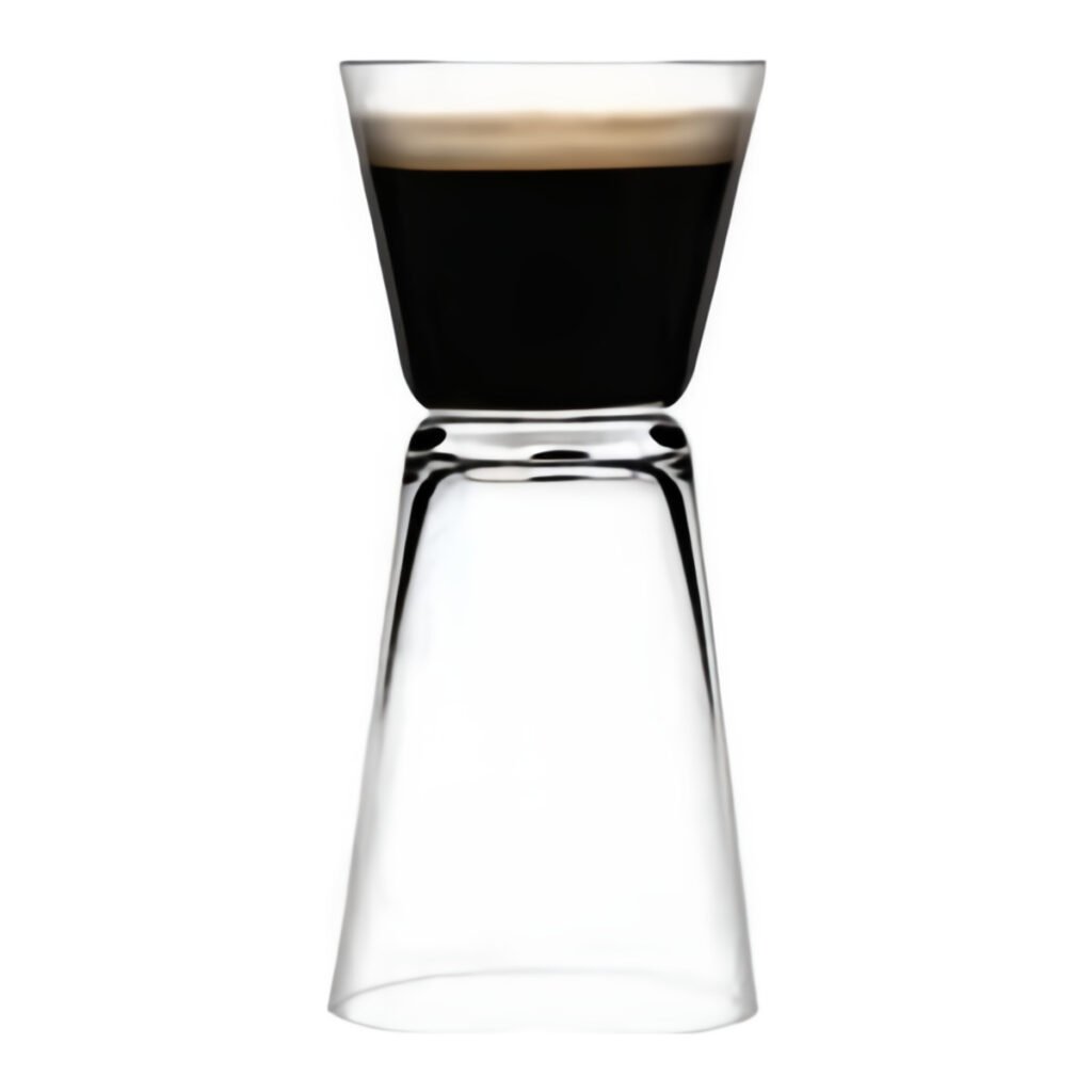 Copo Duplo Espresso e Água Nude Logo Artesanal Paşabahçe