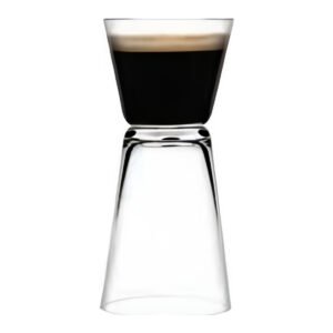 Copo Duplo Espresso e Água Nude Logo Artesanal Paşabahçe